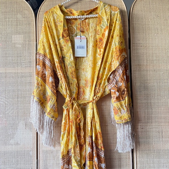 Spell & the Gypsy Mystic Tasselled Robe - Sunflower S/M Small Medium Recyclable - Picture 7 of 13